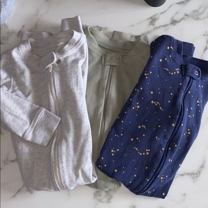 Bundle of organic cotton sleepers